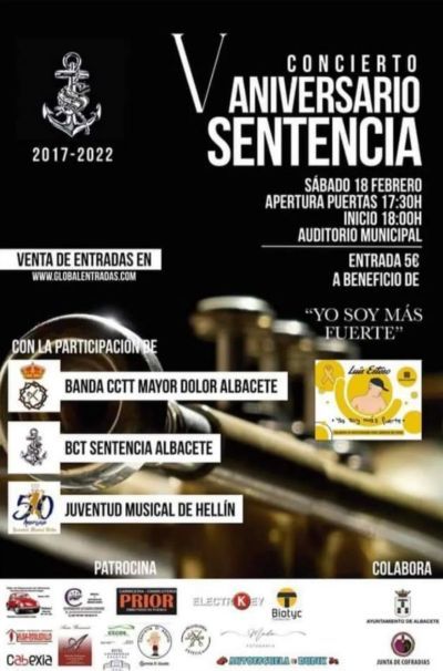 Cartel Evento V Concierto Aniversario Sentencia